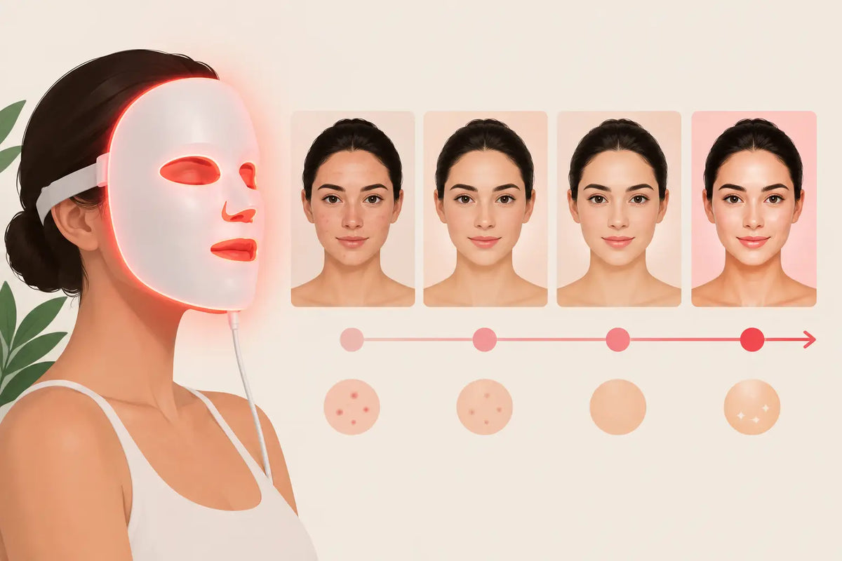 Red Light Mask Results Timeline Week by Week